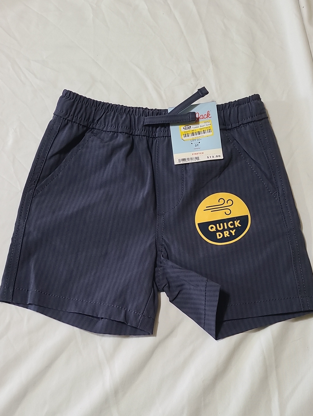 Cat & Jack Navy Quick-Dry Boys' Swim Trunks with Elastic Waist